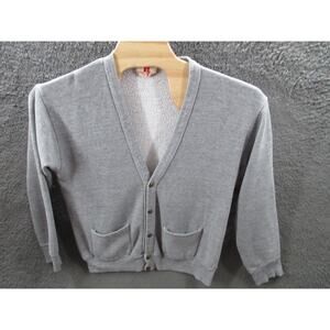 RUSSELL ATHLETIC 1970s Men's XL Thicker Material Grey Cardigan Sweater